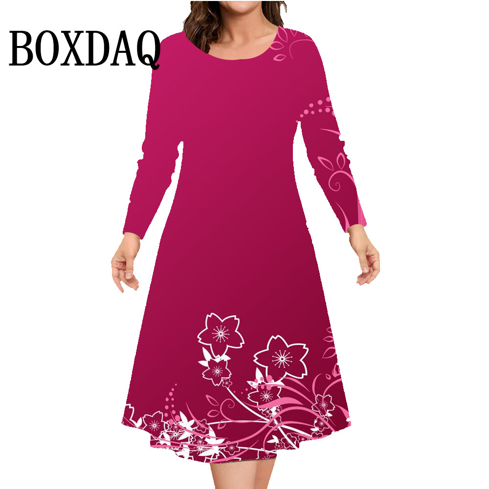 Winter Clothing Plus Size - الخريف الشتاء فستان بكم طويل المرأة