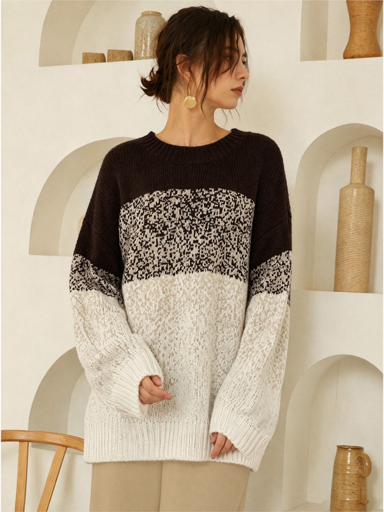 Winter Clothing Plus Size - بلوزة نسائية محبوكة كاجوال للشتاء بأكمام