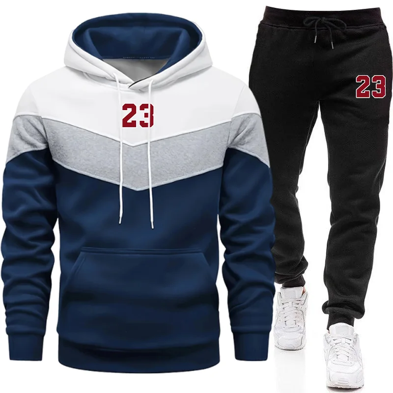 Winter Clothing Pants - بدلة رياضية جديدة للرجال، سترة بقلنسوة