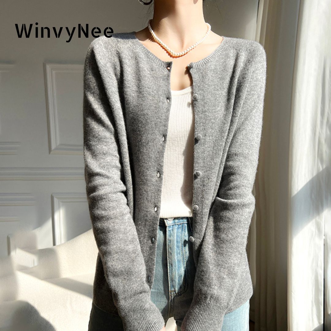 Wool Blend Coat - WwiyNee-سترات صوفية محبوكة للنساء ، سترات