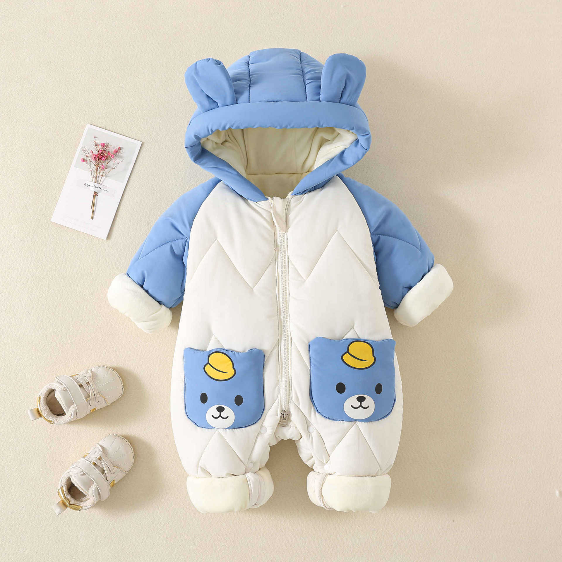Winter Clothing For Babies - ملابس خارجية شتوية للأطفال مبطنة بالفرو