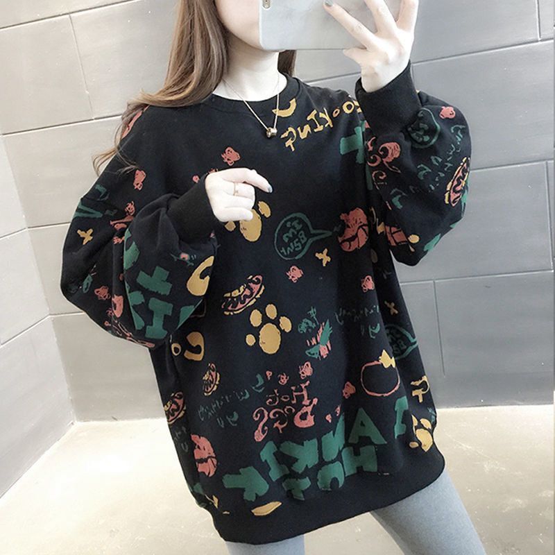 Winter Clothing Essentials For Women - بلوزات نسائية فضفاضة مطبوعة غير رسمية
