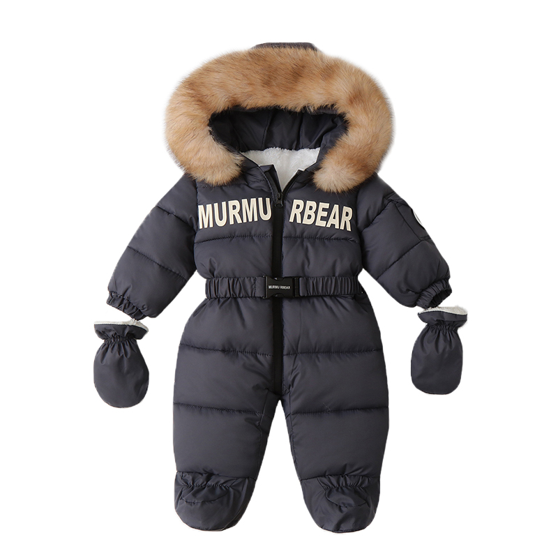 Winter Clothing For Babies - جمبسوت للأطفال حديثي الولادة مع قفازات