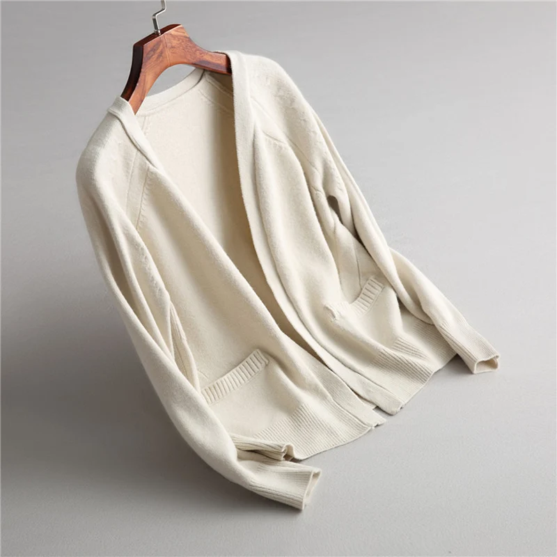 Wool Blend Coat - سترة نسائية جديدة لفصلي الربيع والخريف،