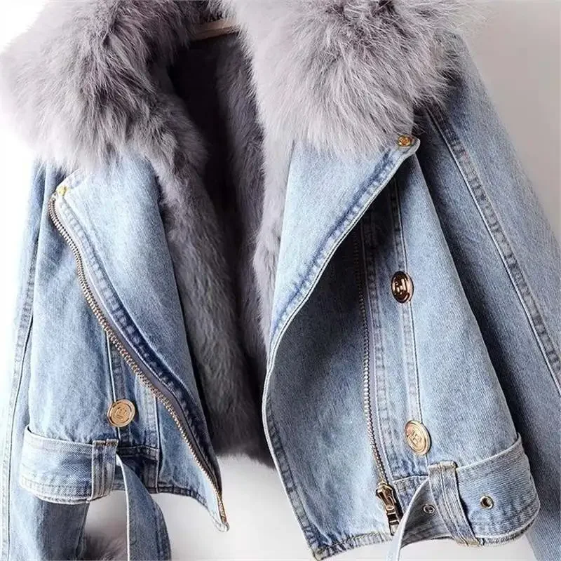 سترة الدنيم للنساء قصيرة سميكة - مراجعة Winter Clothing Women Sale وسعره