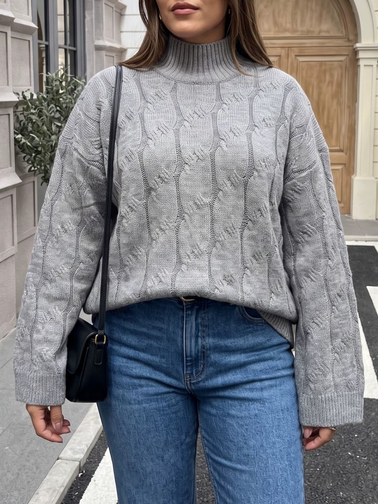بلوزة نسائية محبوكة كاجوال للش - مراجعة Winter Clothing Plus Size وسعره