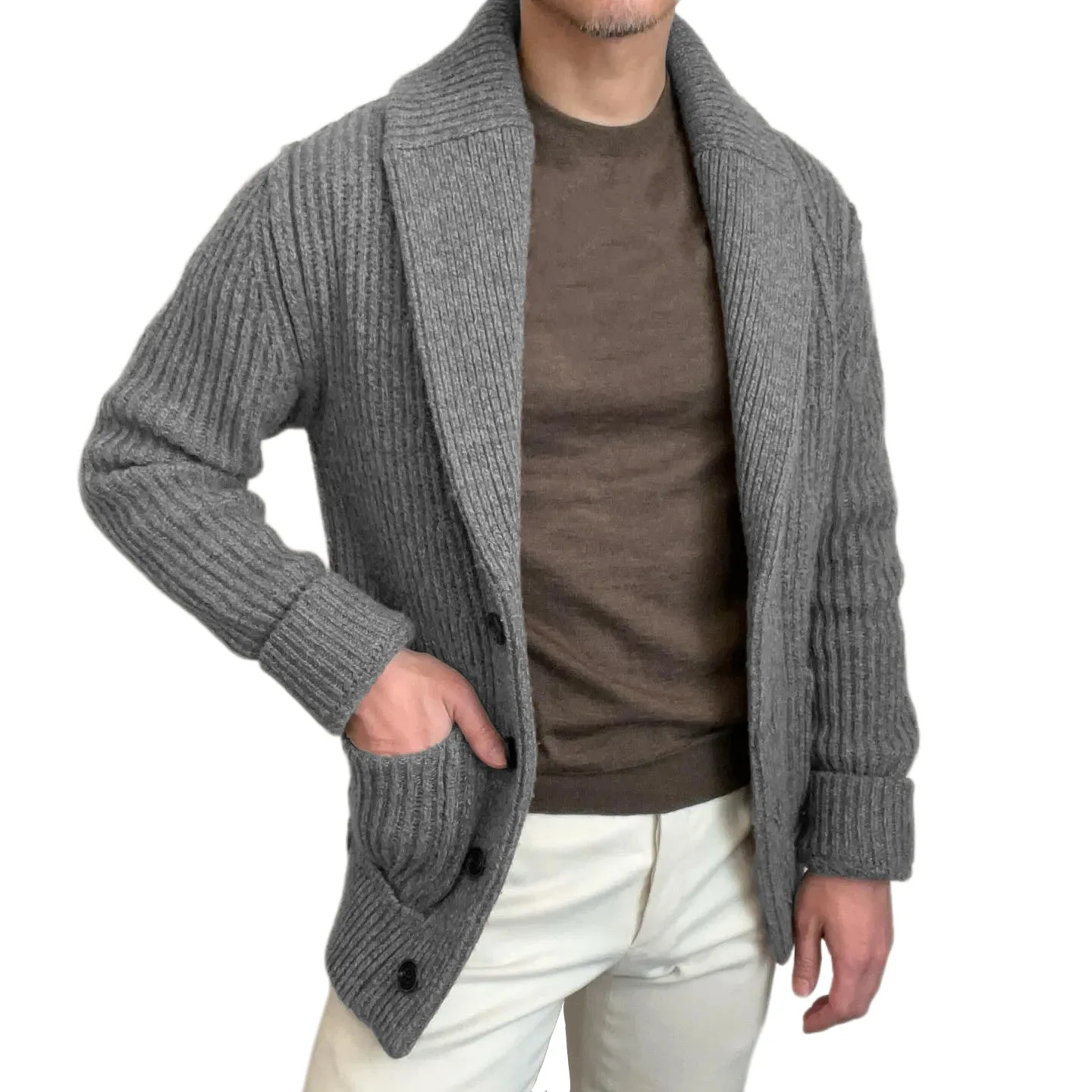 البلوزات الرجالية سترة طية صدر - مراجعة Wool Blend Coat وسعره