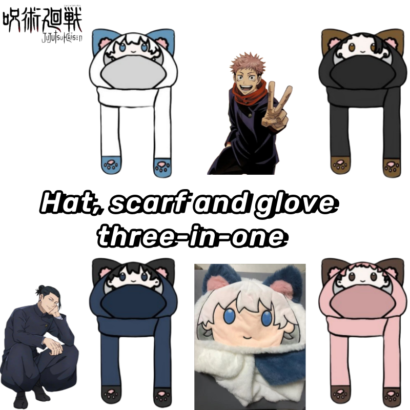 جديد Jujutsu Kaisen Gojo Sator - مراجعة Winter Clothing Earmuffs وسعره