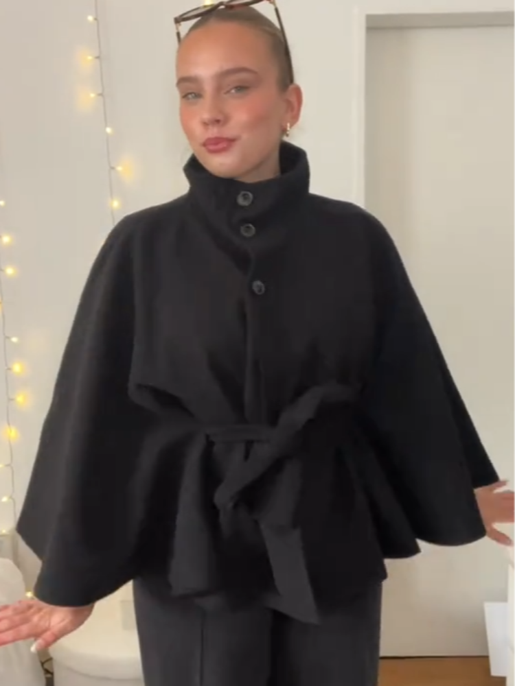 معطف أنيق من مزيج الصوف بطول ق - مراجعة Wool Blend Coat وسعره