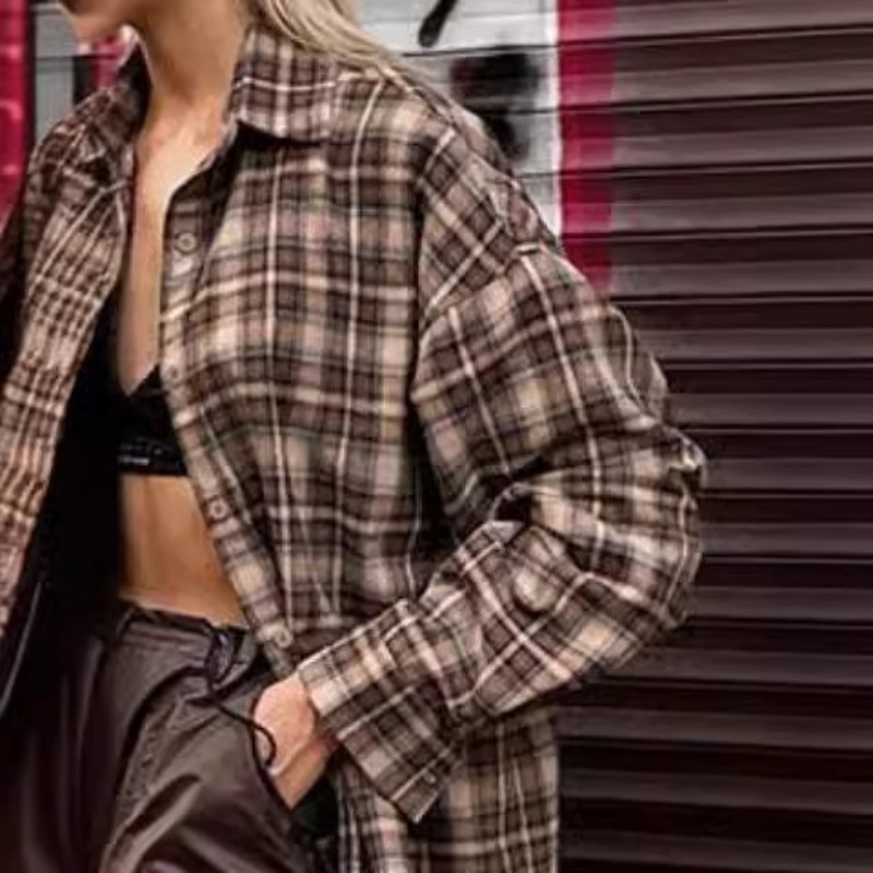 قميص منقوش غير رسمي للسيدات فض - مراجعة Winter Clothing Women Sale وسعره