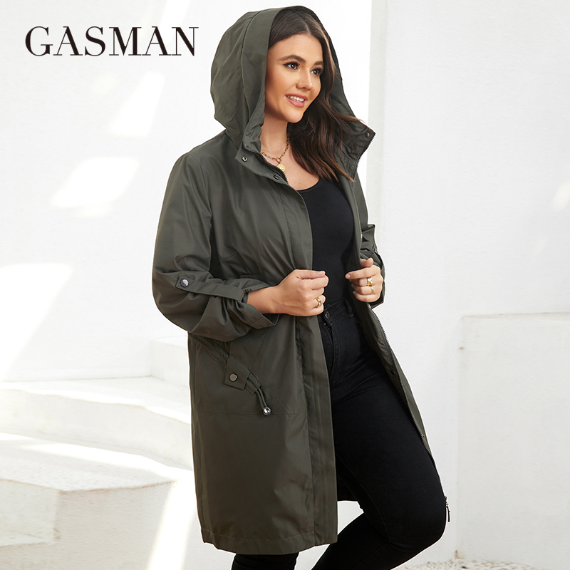 GASMAN الخريف خندق معطف حجم كب - مراجعة Winter Clothing Women Sale وسعره