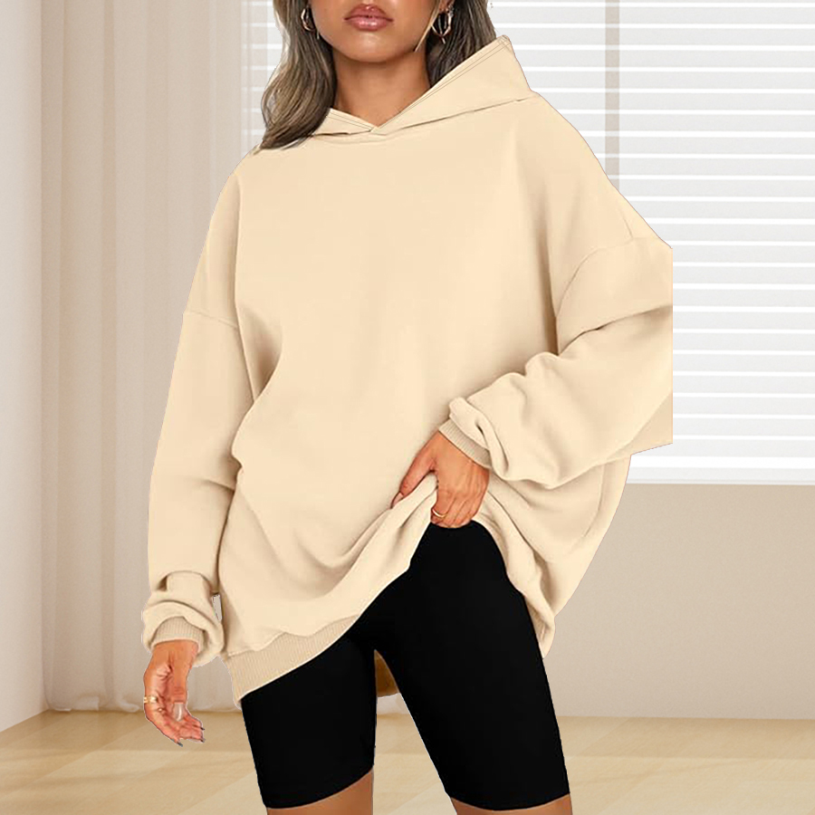 هوديي أساسي بلون سادة مقاس كبي - مراجعة Winter Clothing Plus Size وسعره