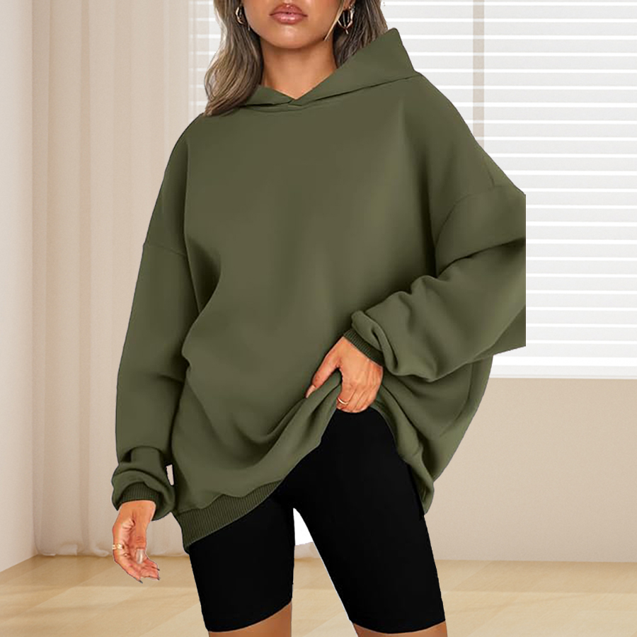 هوديي أساسي بلون سادة مقاس كبي - مراجعة Winter Clothing Plus Size وسعره