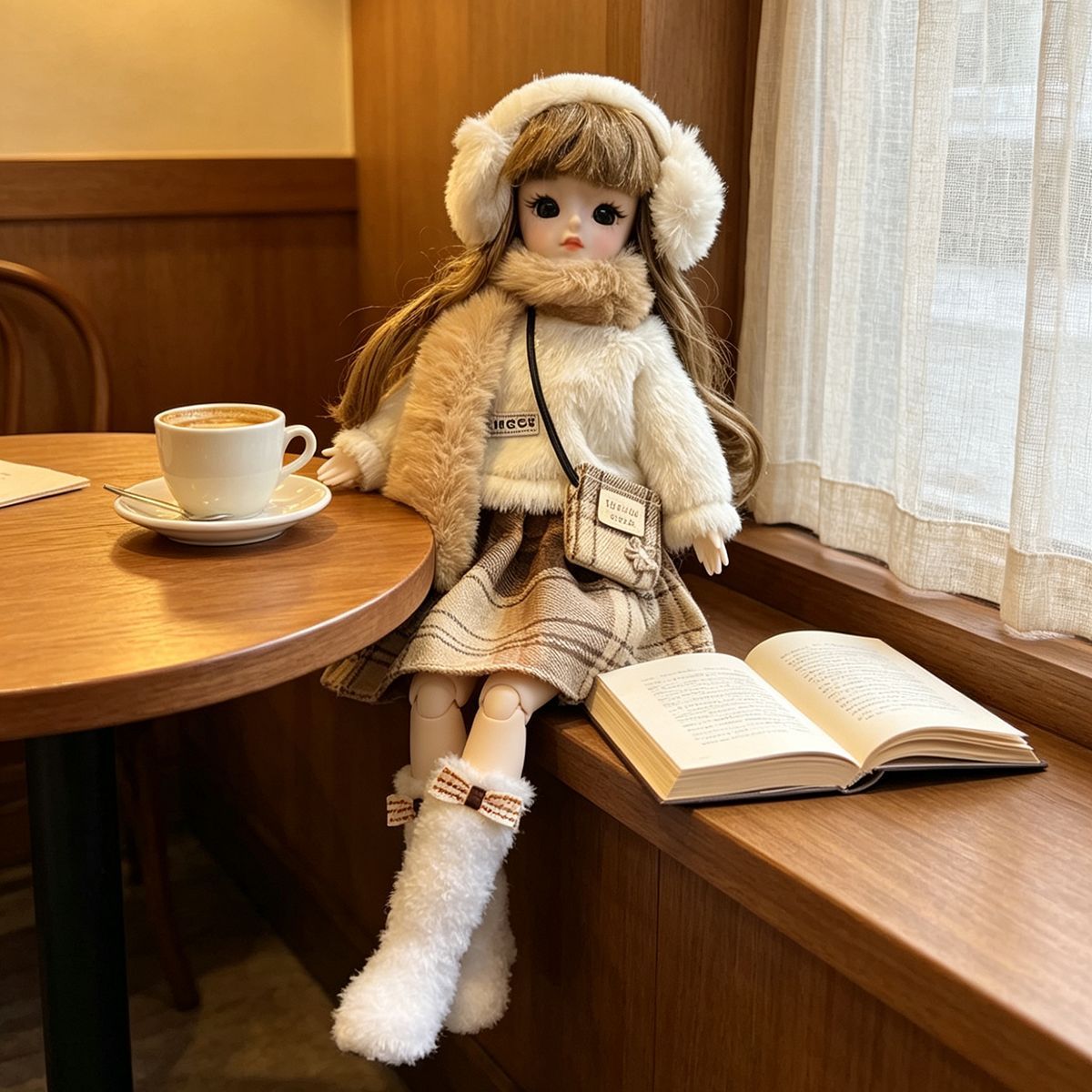 طقم ملابس شتوي فاخر لدمية بي ج - مراجعة Winter Clothing Earmuffs وسعره