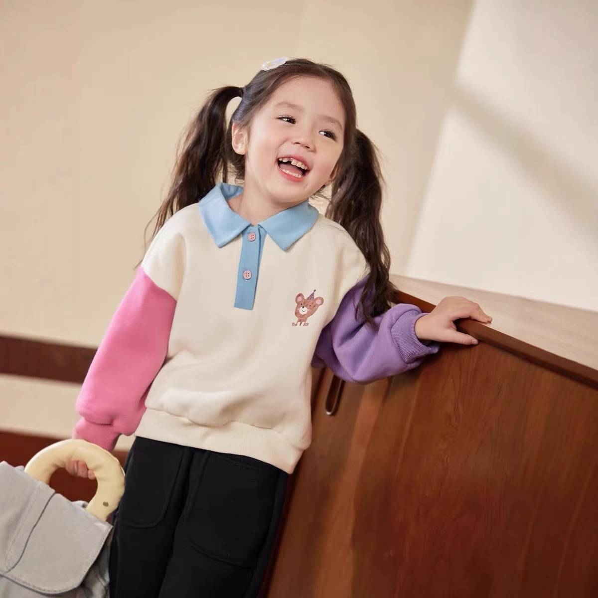 كريم ملابس المنزل طفل بولو طوق - مراجعة Winter Clothing For Babies وسعره