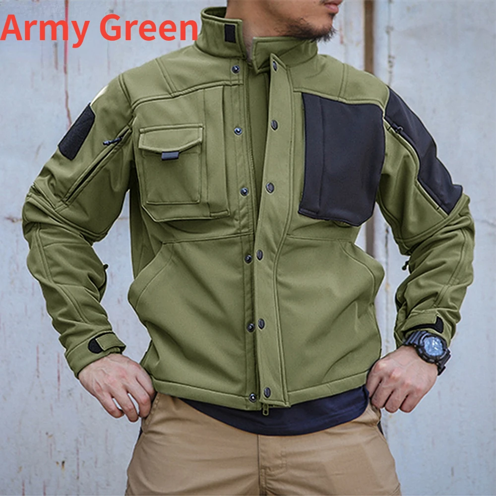 مجموعات الرجال التكتيكية الشتا - مراجعة Windproof Jacket Softshell وسعره