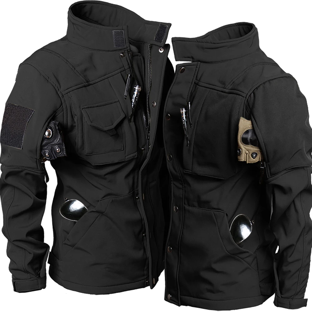 مجموعات الرجال التكتيكية الشتا - مراجعة Windproof Jacket Softshell وسعره