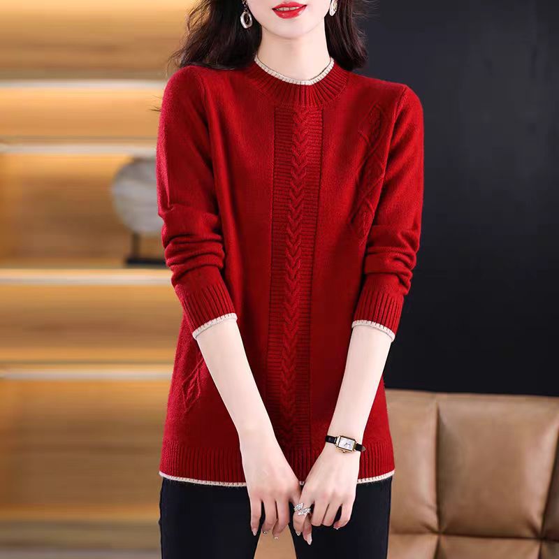 موضة الجولة الرقبة محبوك البلو - مراجعة Winter Clothing Women Sale وسعره