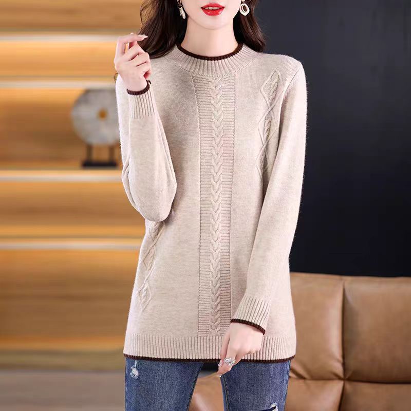 موضة الجولة الرقبة محبوك البلو - مراجعة Winter Clothing Women Sale وسعره