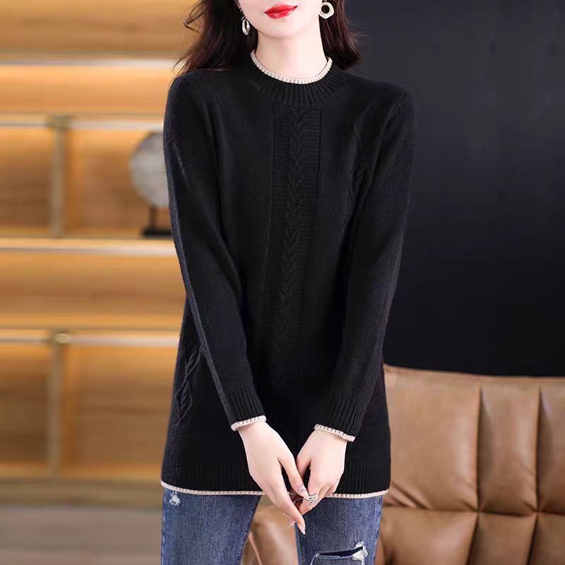 موضة الجولة الرقبة محبوك البلو - مراجعة Winter Clothing Women Sale وسعره