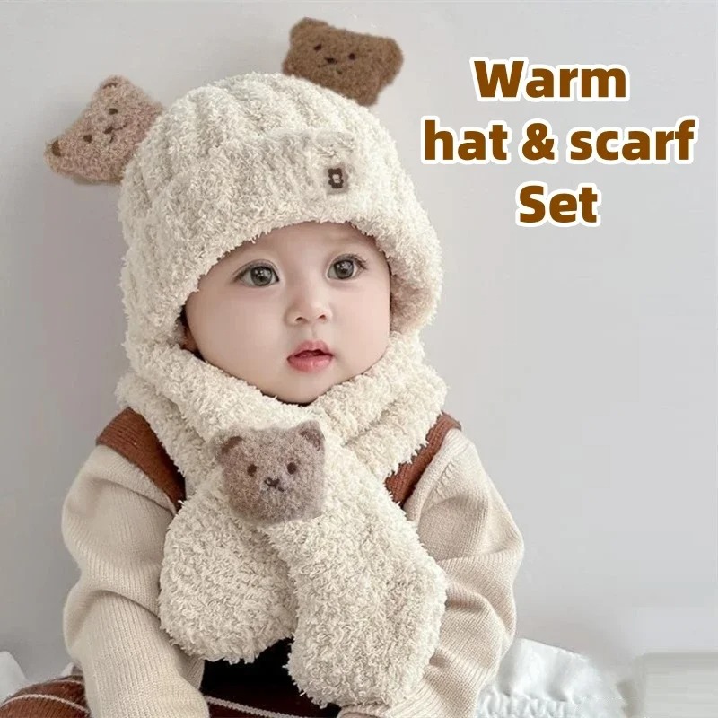 1-10 قطع قبعة ووشاح للأطفال لل - مراجعة Winter Clothing For Babies وسعره